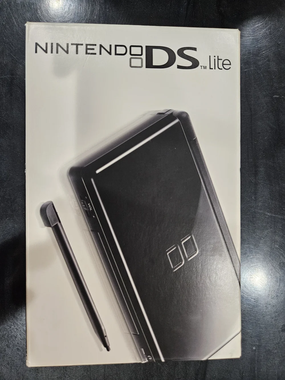 Nintendo DS Lite Handheld Console - Black With Box, Inserts, And Charger